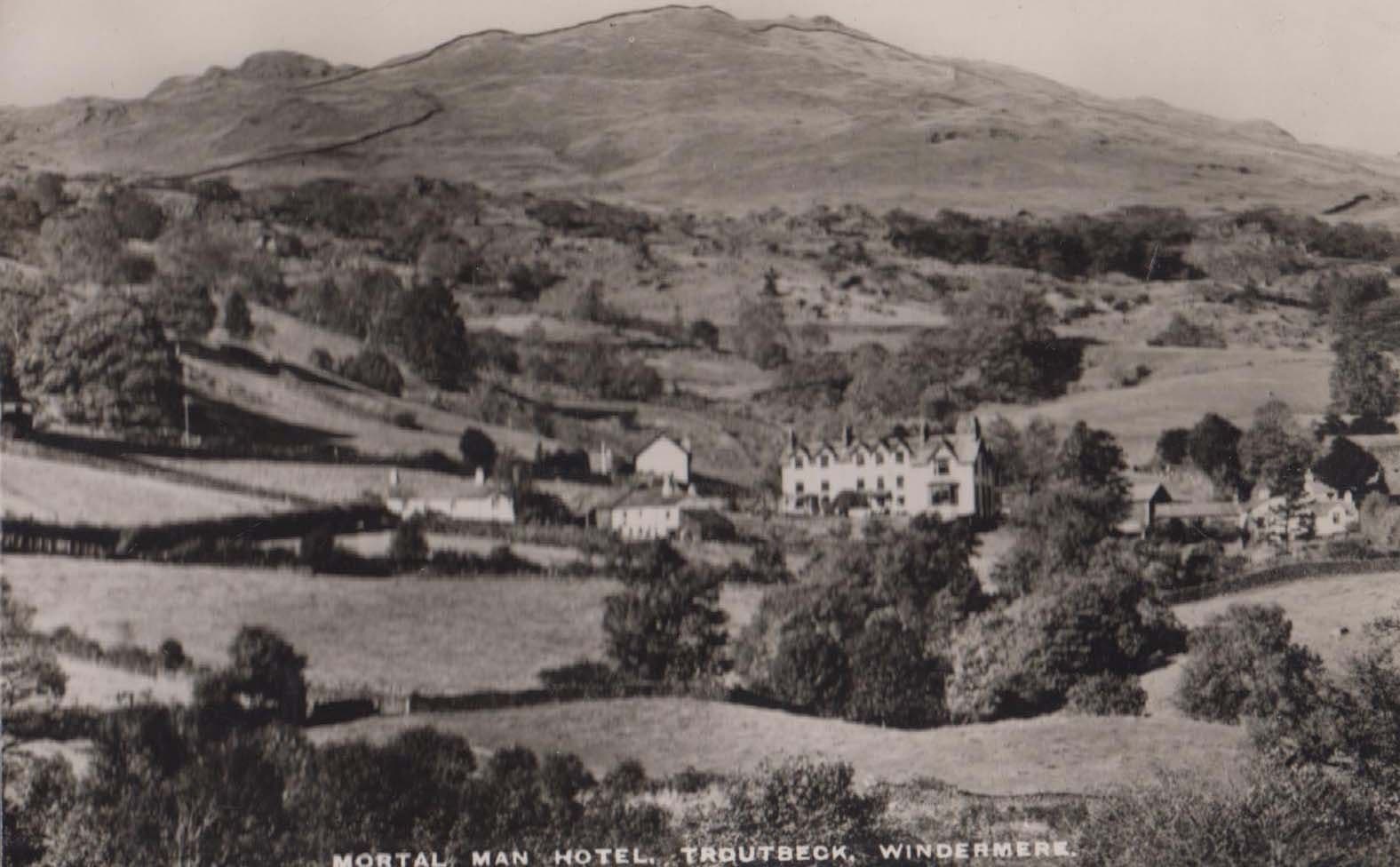 Mortal Man Hotel Cumbria Troutbeck Vintage Real Photo Mint Postcard