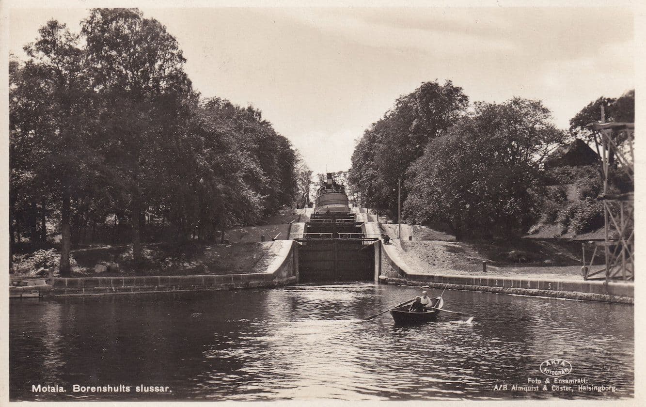 Motala Borenshults Slussar German Old Postcard