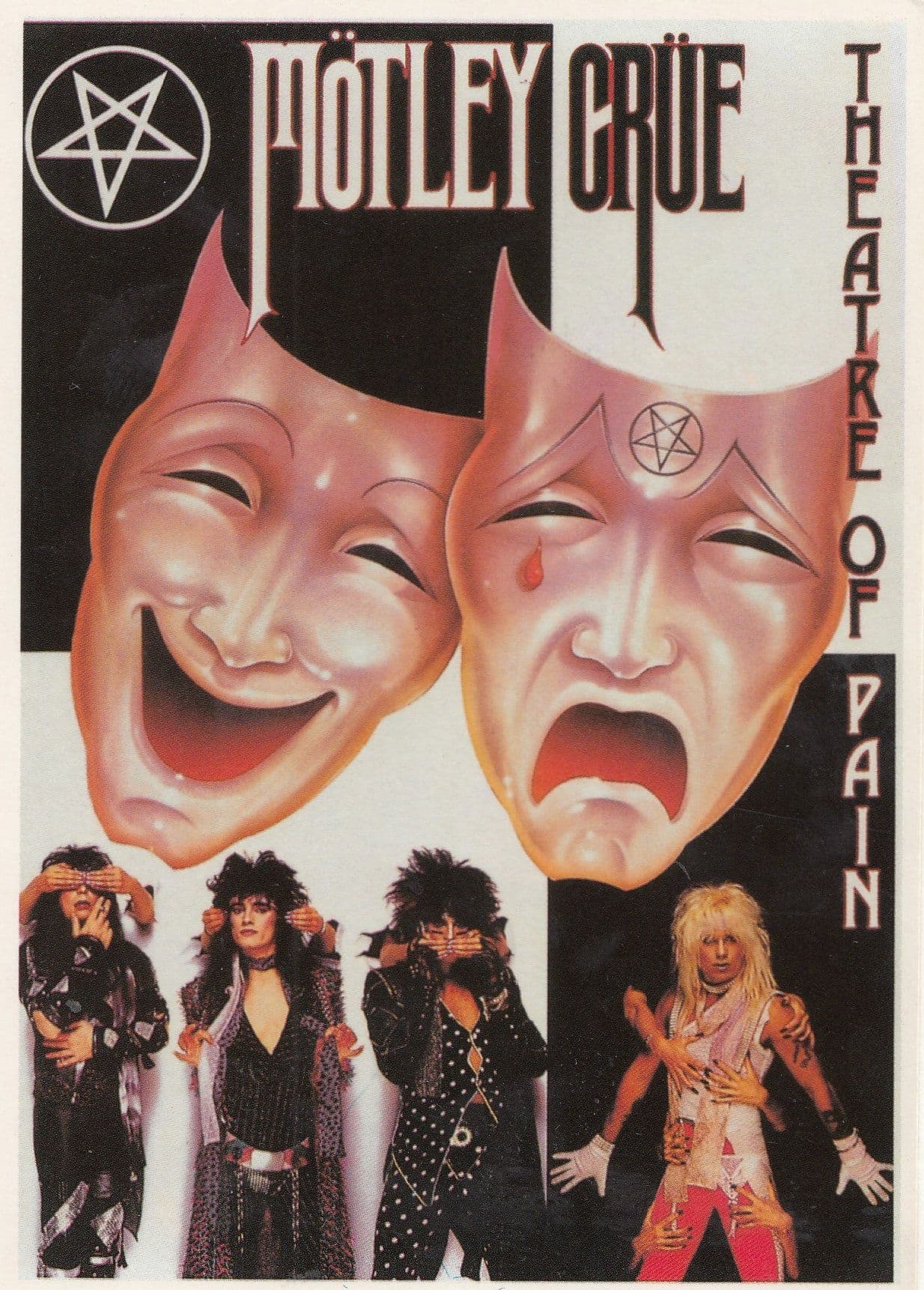Motley Crue Theatre Of Pain Postcard