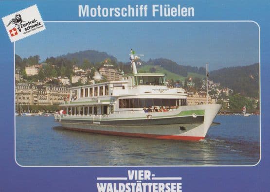 Motorschiff Fluelen Vier Waldstattersee German Cruise Ship Liner Postcard