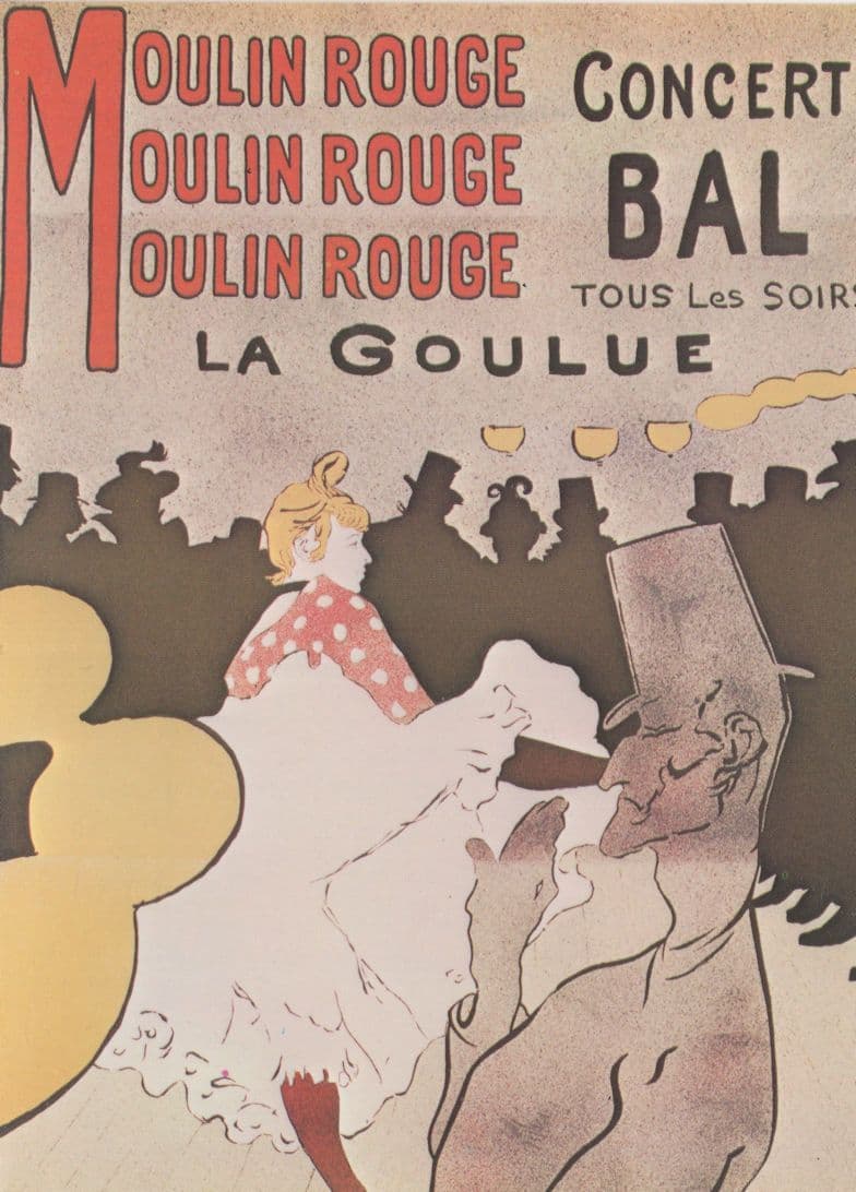 Moulin Rouge Concert Bal La Goulue French Poster Postcard