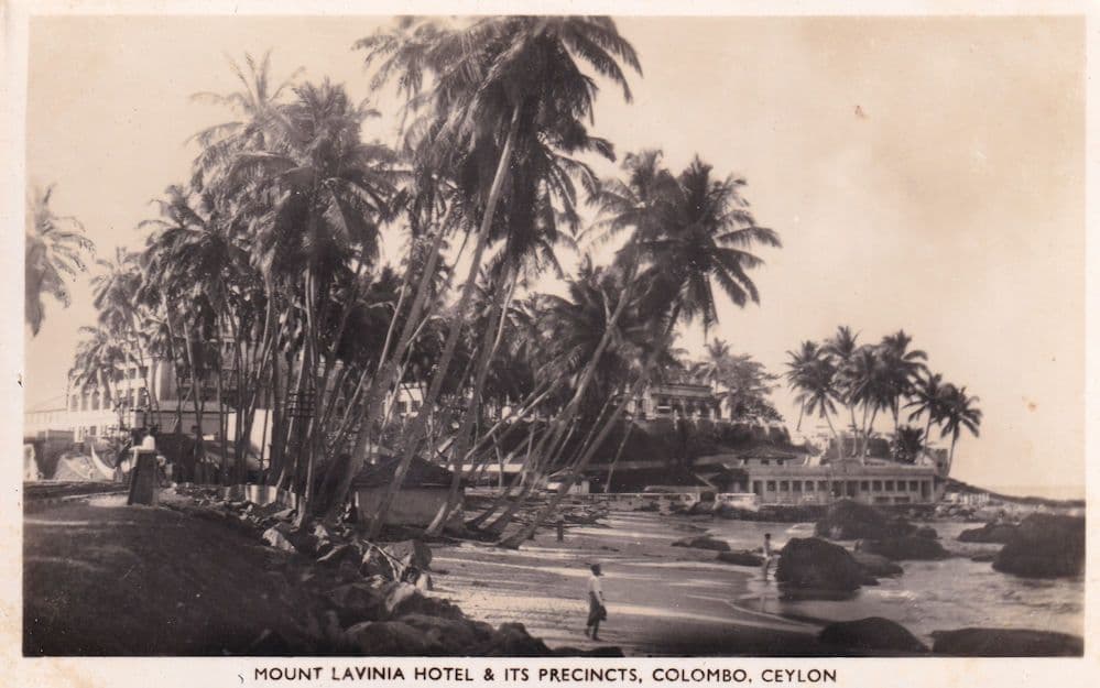 Mount Lavina Hotel Colombo Ceylon Real Photo Old Postcard