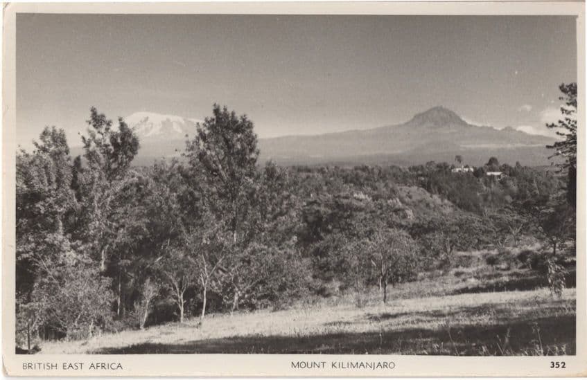 Mount Meru Tanganyika East African Vintage Real Photo Postcrd