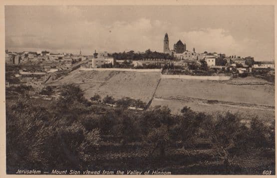 Mount Sion Jerusalem Real Photo Postcard