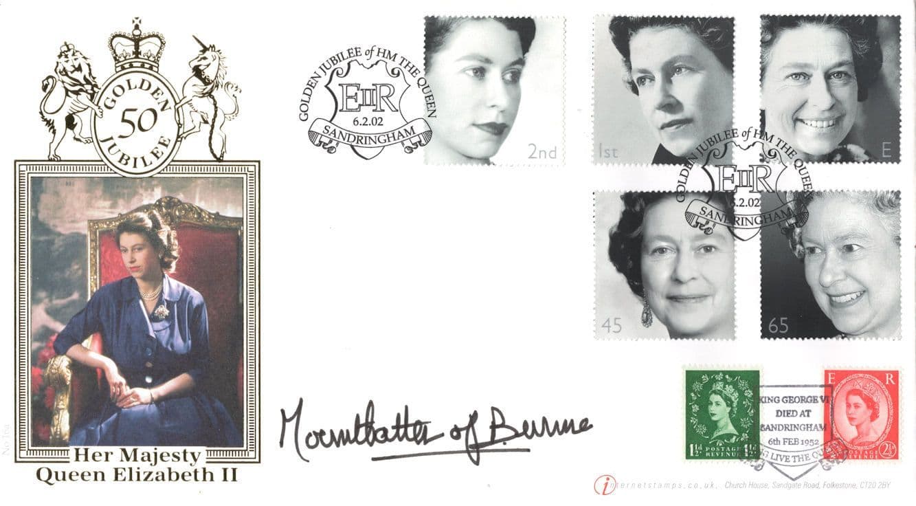 Mountbatten Of Burma Queen Elizabeth II Hand Signed FDC