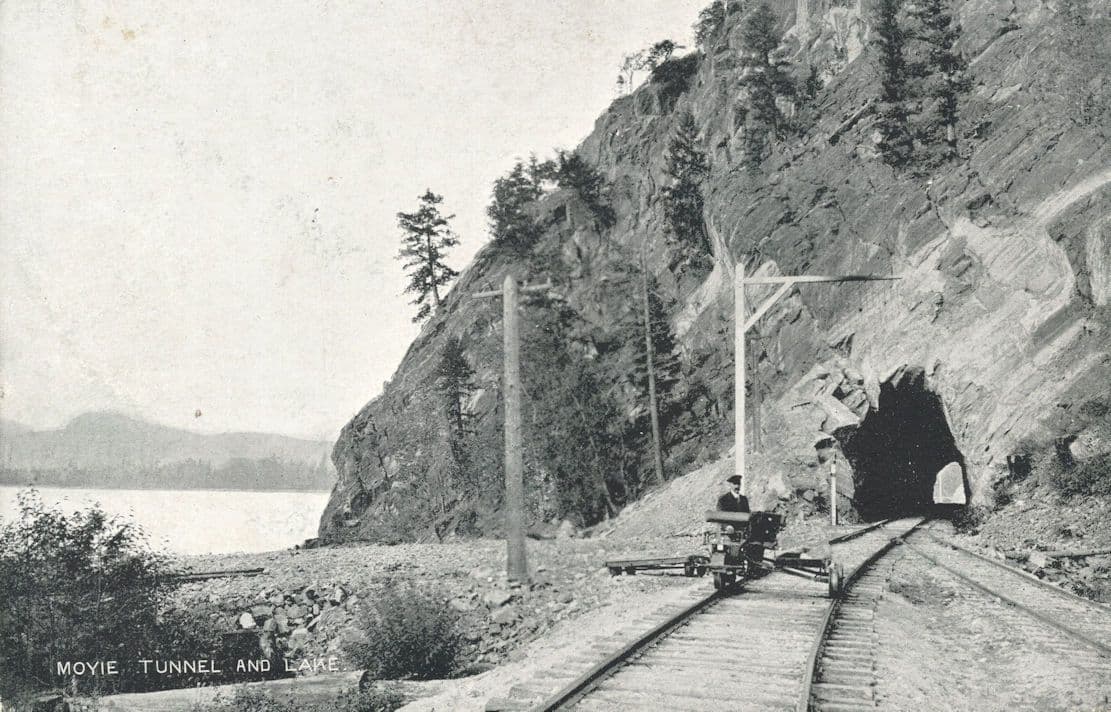 Movie Tunnel & Lake Ontario Antique Canada Railroad Postcard