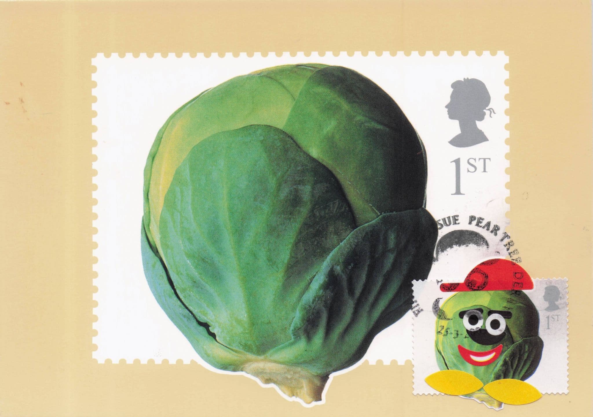 Mr Brussels Sprout Comic Vegetable Royal Mail Rare FDC Postcard