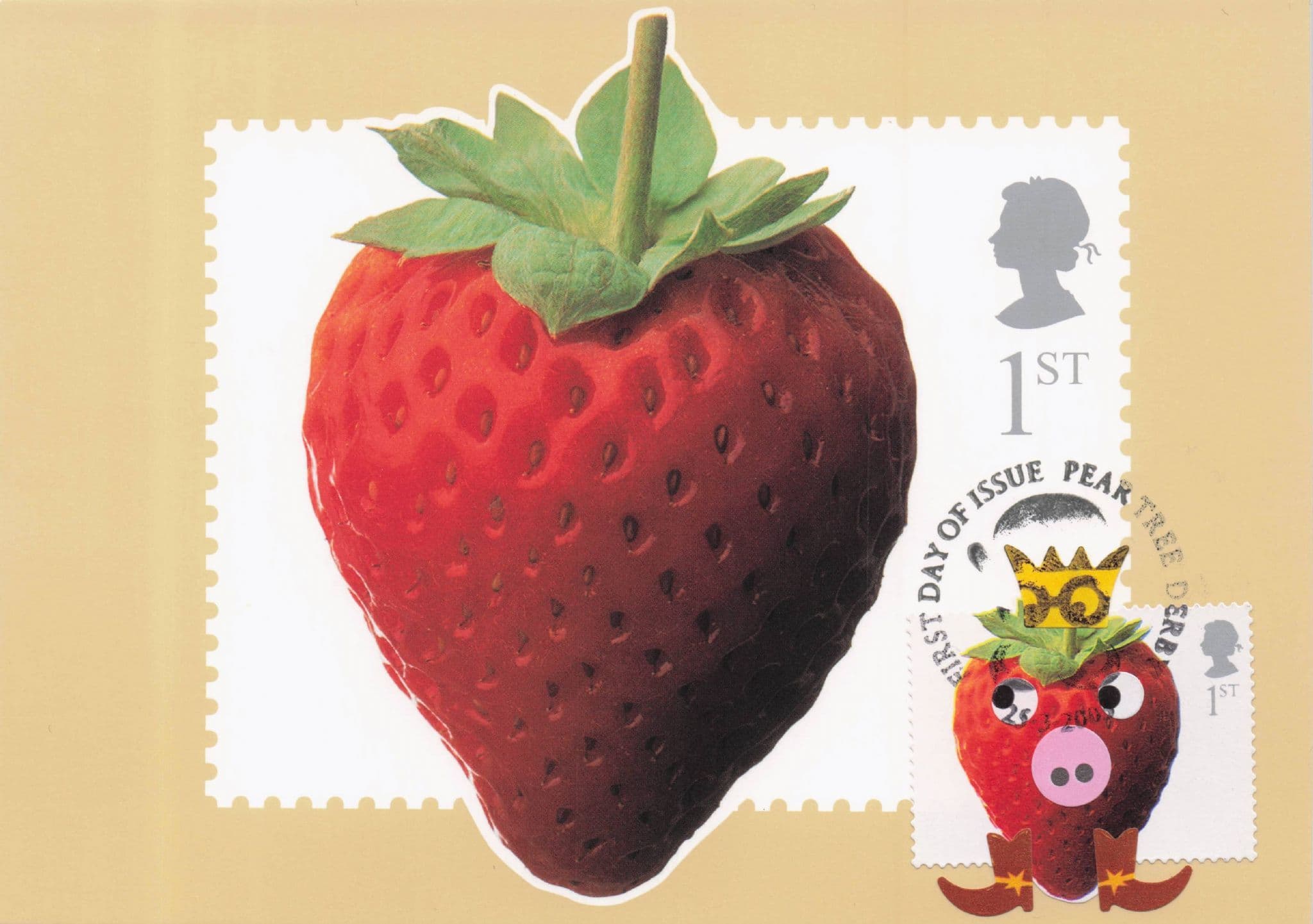 Mr Strawberry Man Comic Fruit Vegetable Royal Mail Rare FDC Postcard