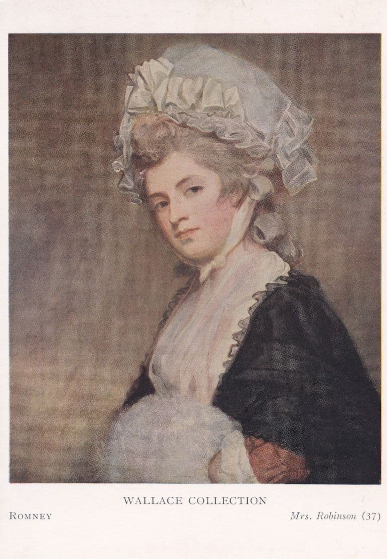 Mrs Perdita Robinson Romney Painting Wallace Collection Old Postcard