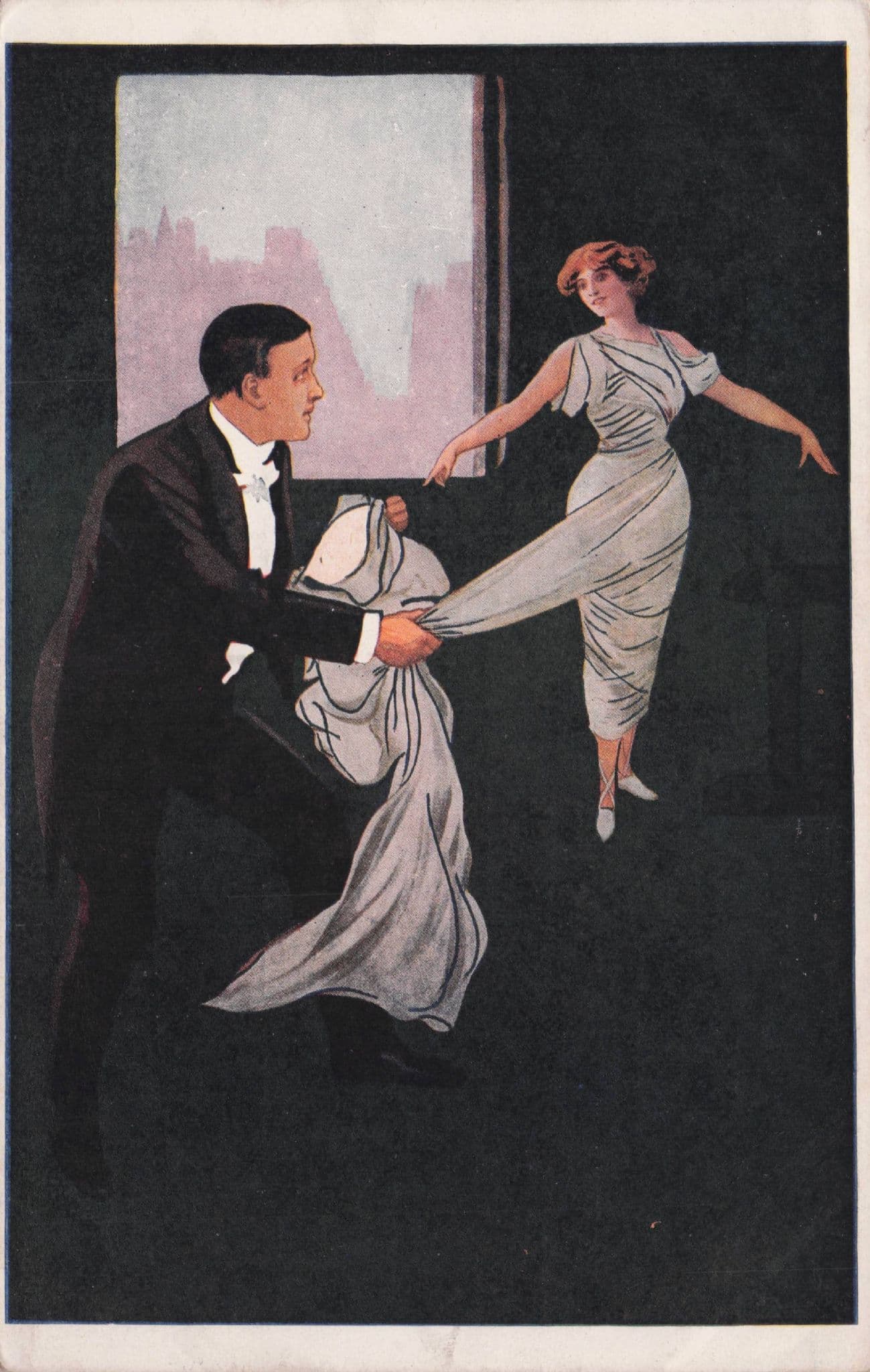 Mrs Pondberbury's Past Huddersfield Theatre Advertising Old Postcard