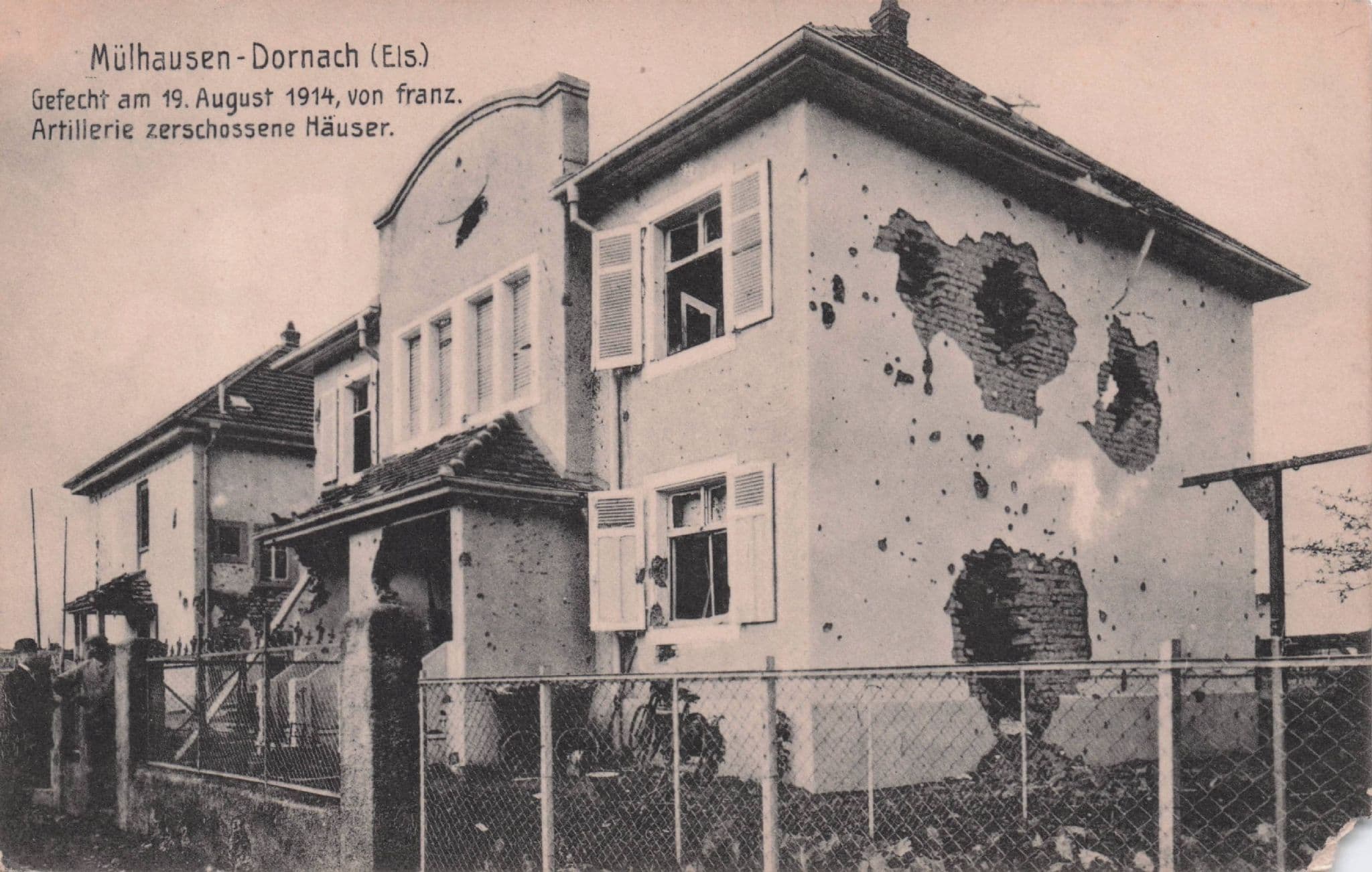 Mulhausen Dornach WW1 Bomb Damage French Old Postcard