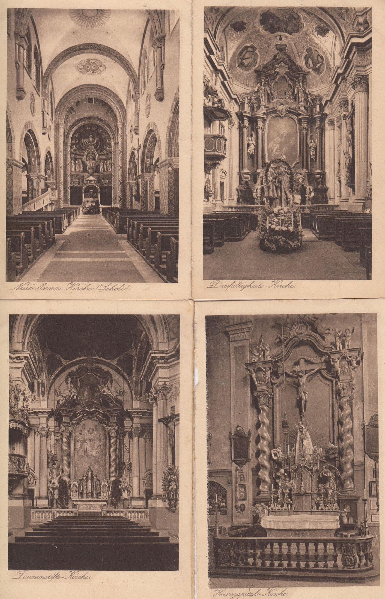 Munchen Anna Kirche Holy Mary 4x Religious Postcard s