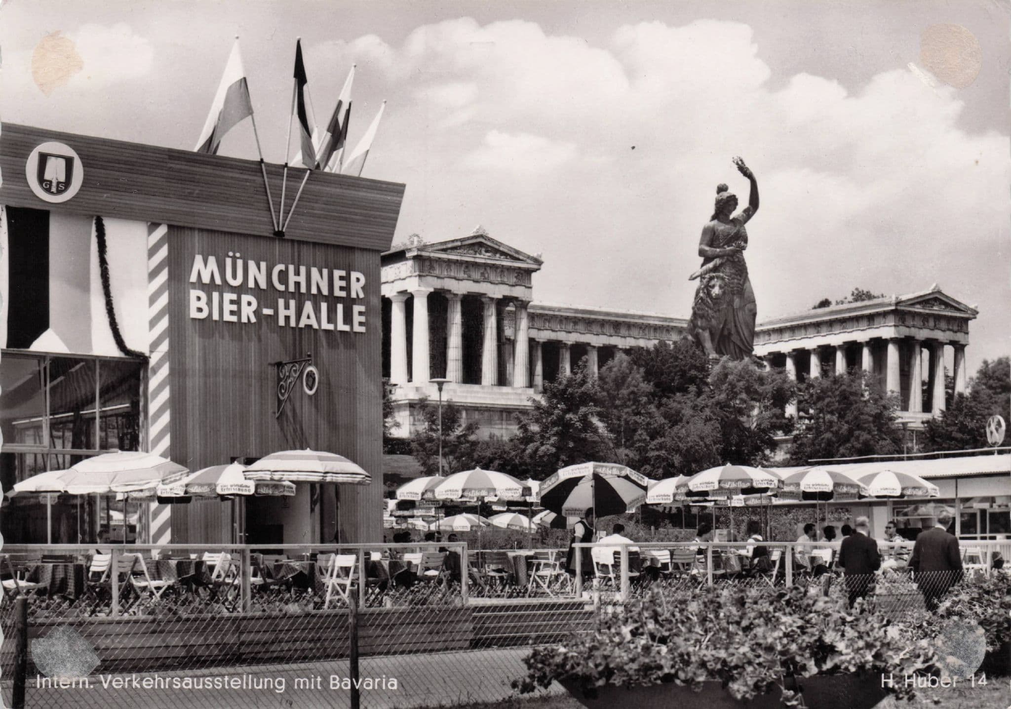 Munchen Beer Hall At World Transport Exhibition Germany 1965 Postcard