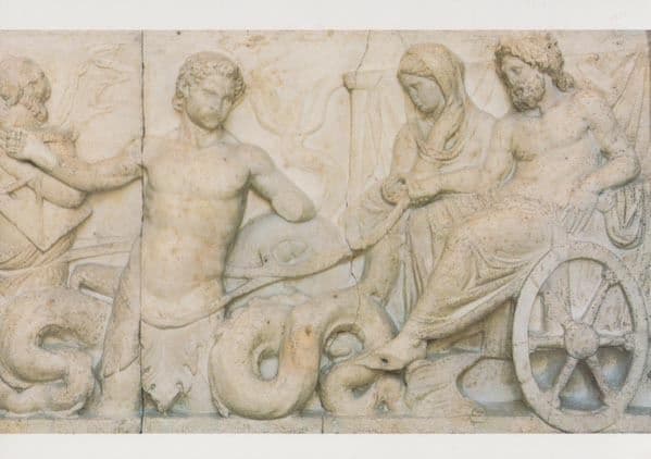 Munchen Poseidon Mural Glyptothek Postcard
