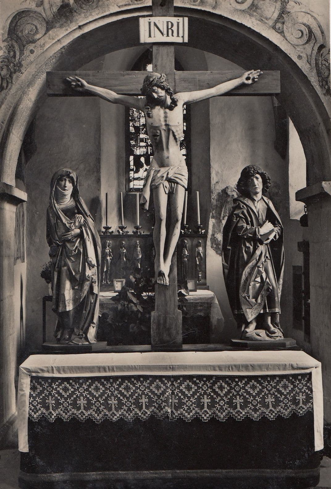 Munnerstadt Pfarrkirche Kreuzigungegruppe Postcard