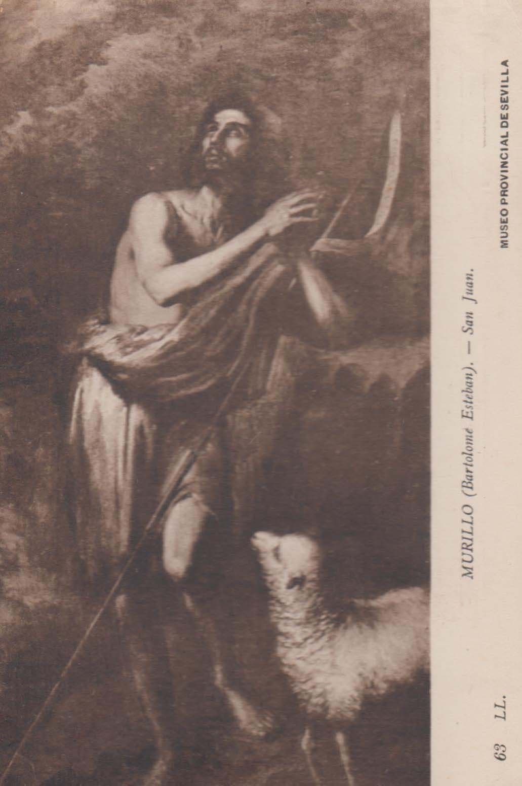 Murillo San Juan Bartolome Esteban Sevilla Museum Italian Old Painting Postcard