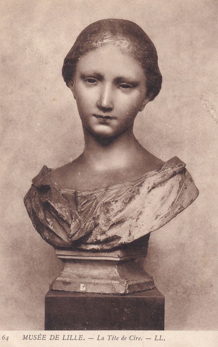 Musee De Lille La Tete De Cire Antique Sculpture Postcard