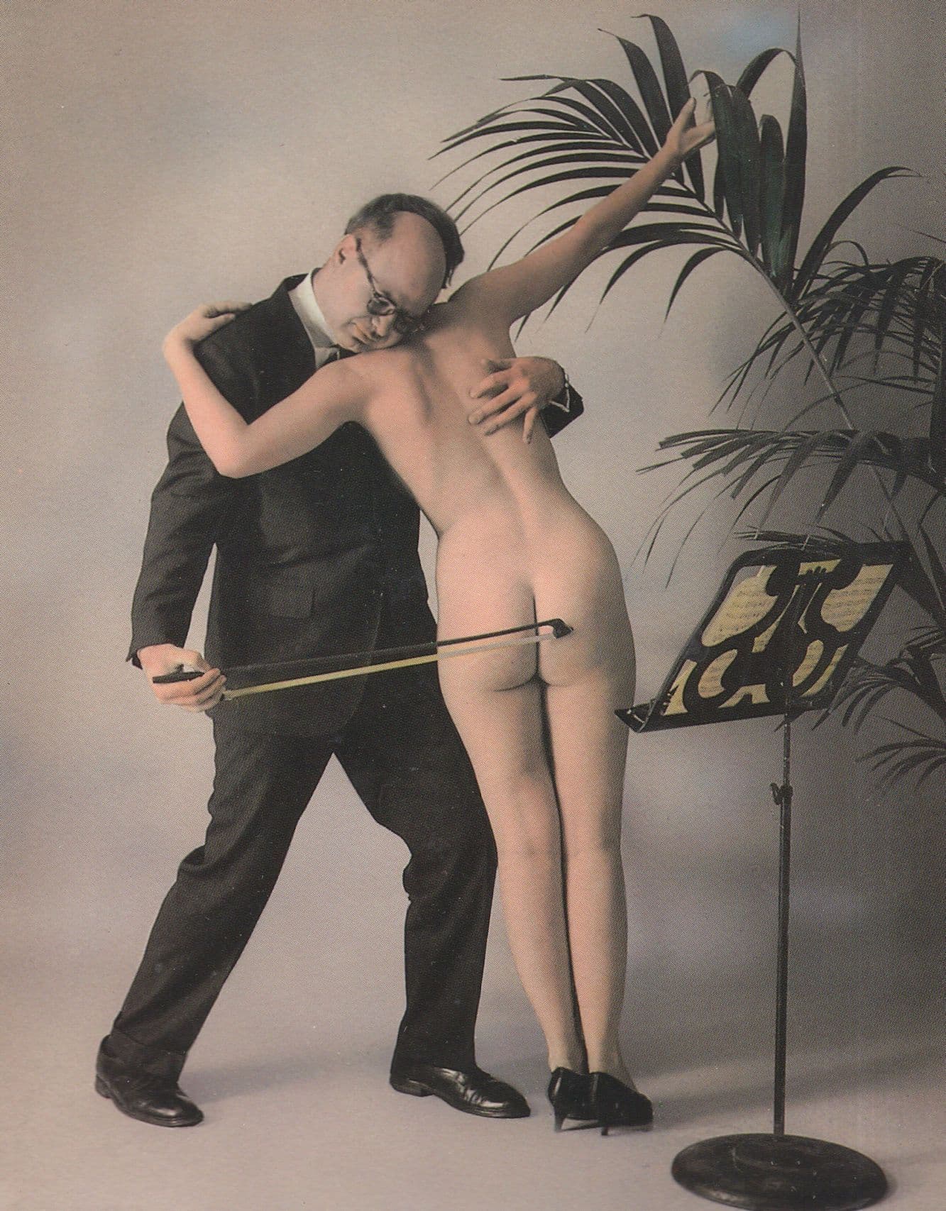 Musician Practicing Safe Sex Dummy Doll Comic German Postcard