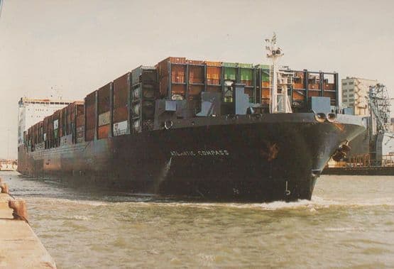 MV Atlantic Compass Leicester ACL Ship Rare Postcard