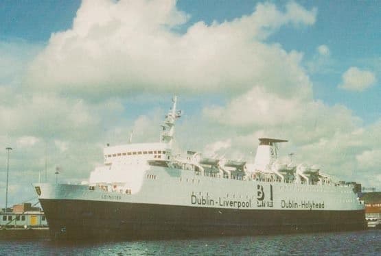 MV Leinster Brocklebank Dock Liverpool Ferry Rare Postcard