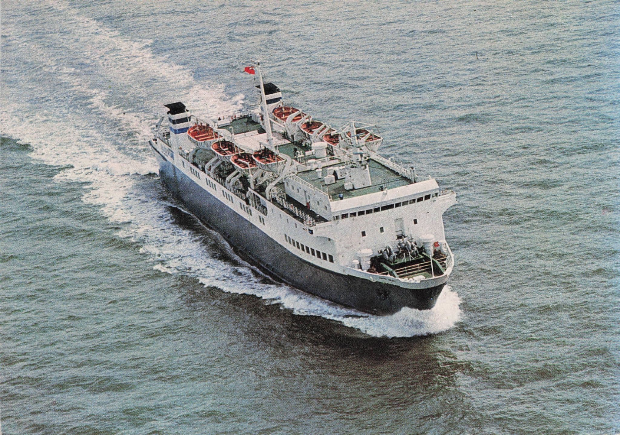 MV Manx Viking Ship Dover Isle Of Man 1980 Posted On Board Postcard