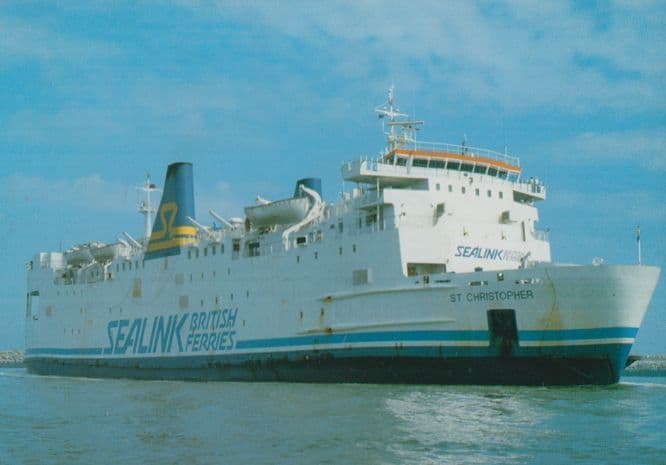 MV St Christopher Sealink Ship Postcard