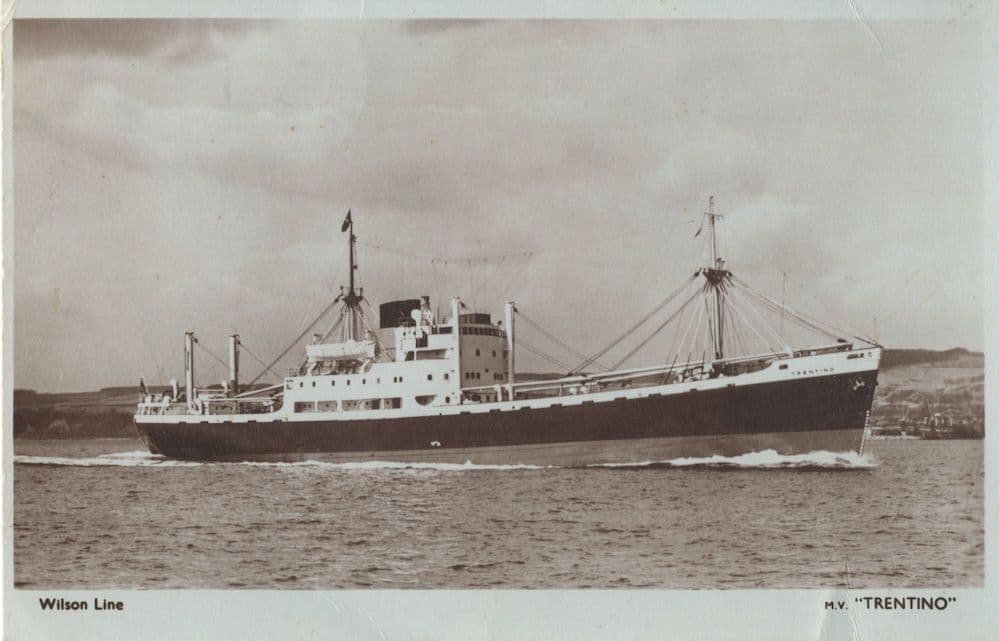 MV Trentino Ship 1960 Passenger Message Old Postcard