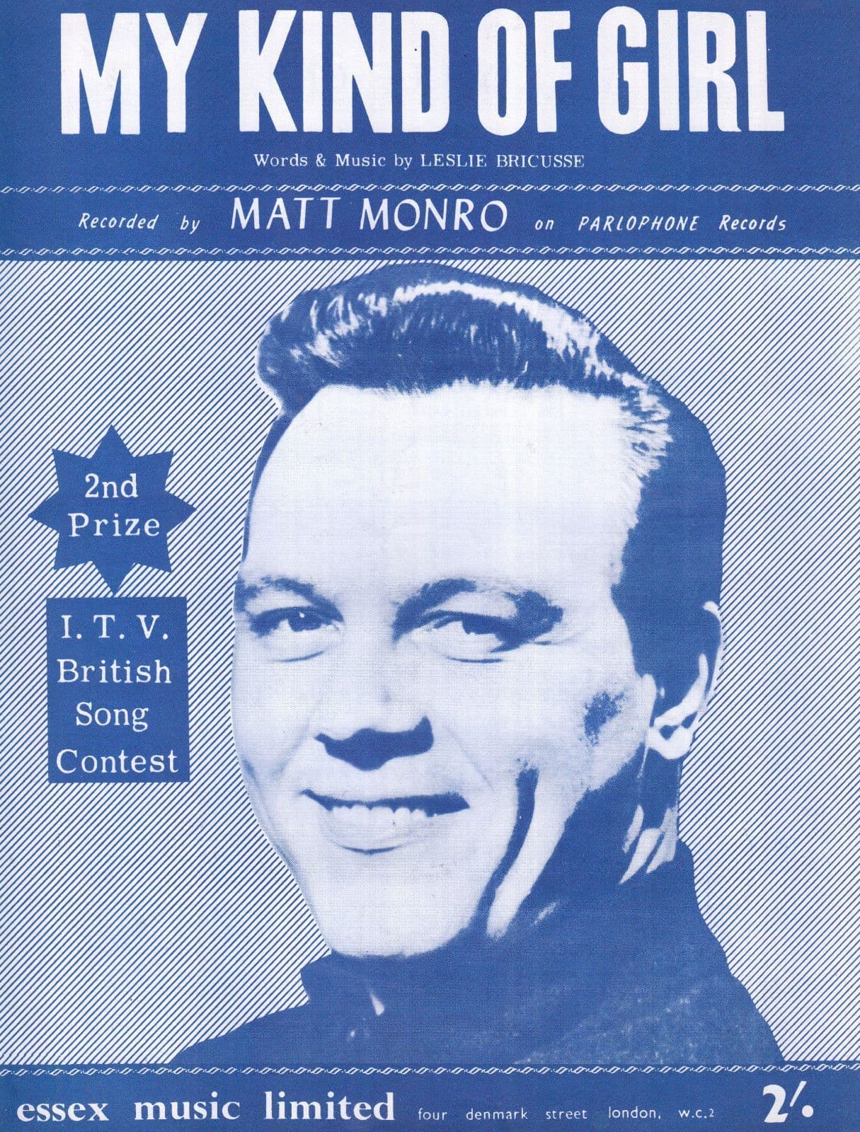 My Kind Of Girl Matt Monro 1960s Sheet Music