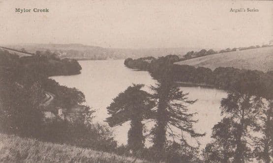 Mylor Creek Falmouth Cornwall Antique Aerial Postcard