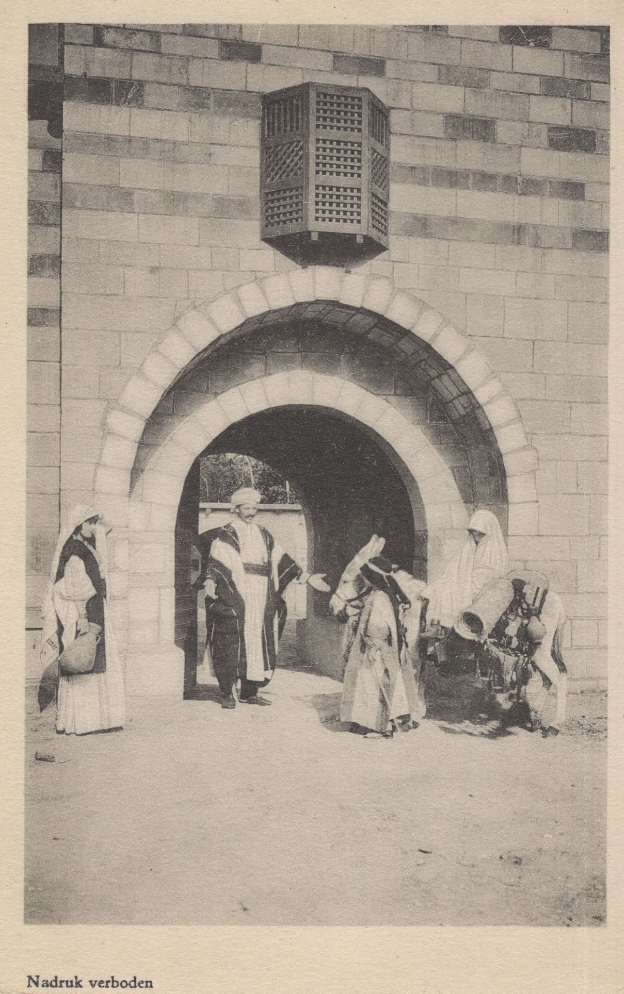 Nadruk Verboden Terre Sainte Fountain Holland Antique Postcard