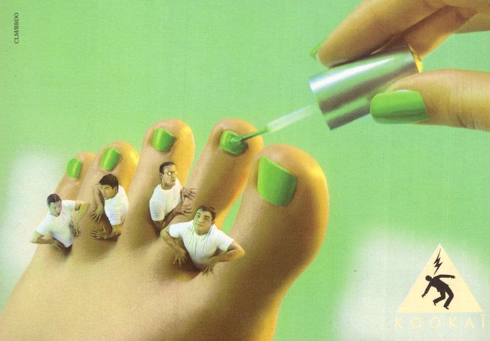 Nail Salon Living In ToeNails Kookai A1997 Avant Card Advertising Postcard