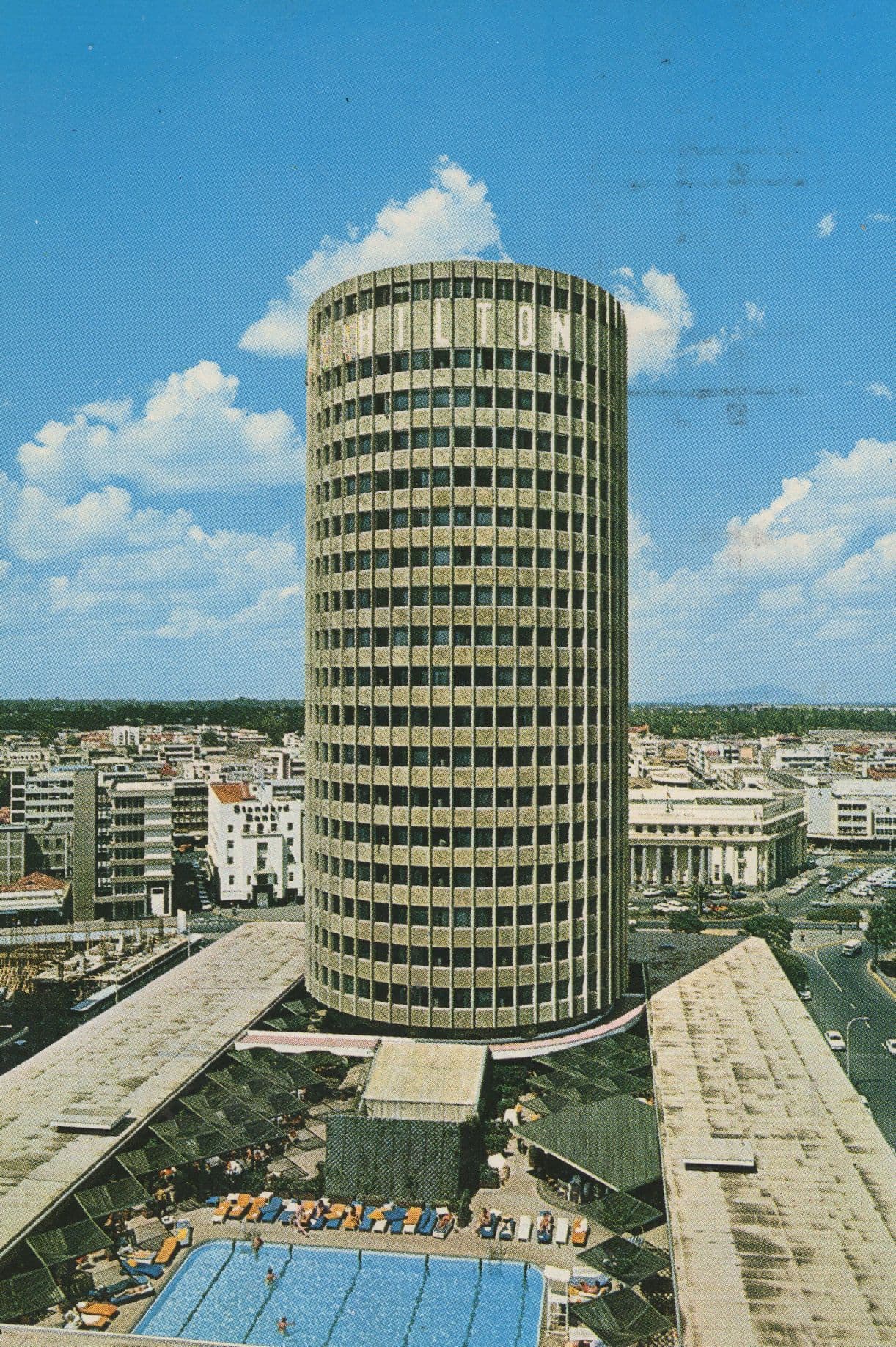 Nairobi Hilton Sent By 1979 Visitor African Hotel Postcard