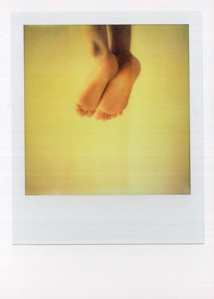 Naked Feet Hanging In Air Award Analog Photo Film Postcard