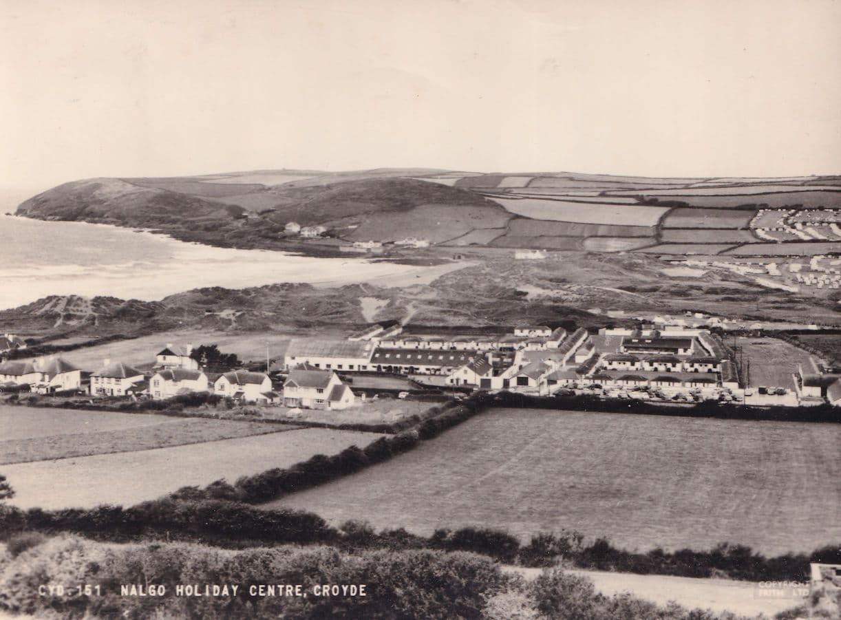 Nalgo Holiday Centre Croyde Yorkshire 1960s Aerial Postcard