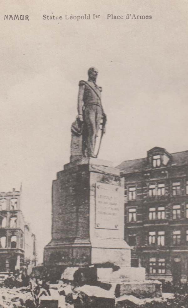 Namur Belgium Leopold Statue King Antique Flemish Monument Old History Postcard