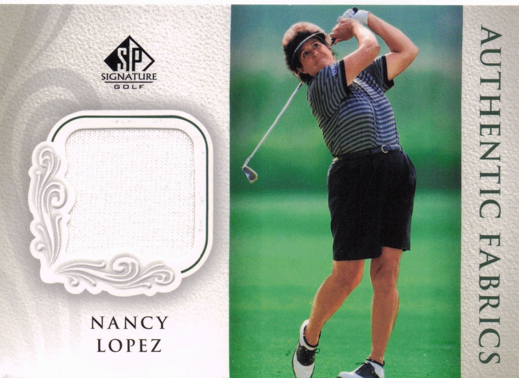 Nancy Lopez Authentic Fabrics 2004 Upper Deck Real Golf Shirt Card