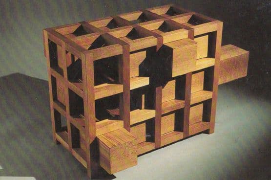 Nanzanin Kamali Rubiks Cube Style Furniture Maker Art Model Exhibit Postcard