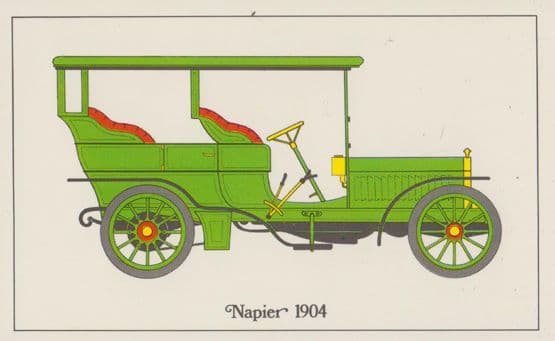 Napier 1904 Six Cylinder Classic Car Postcard