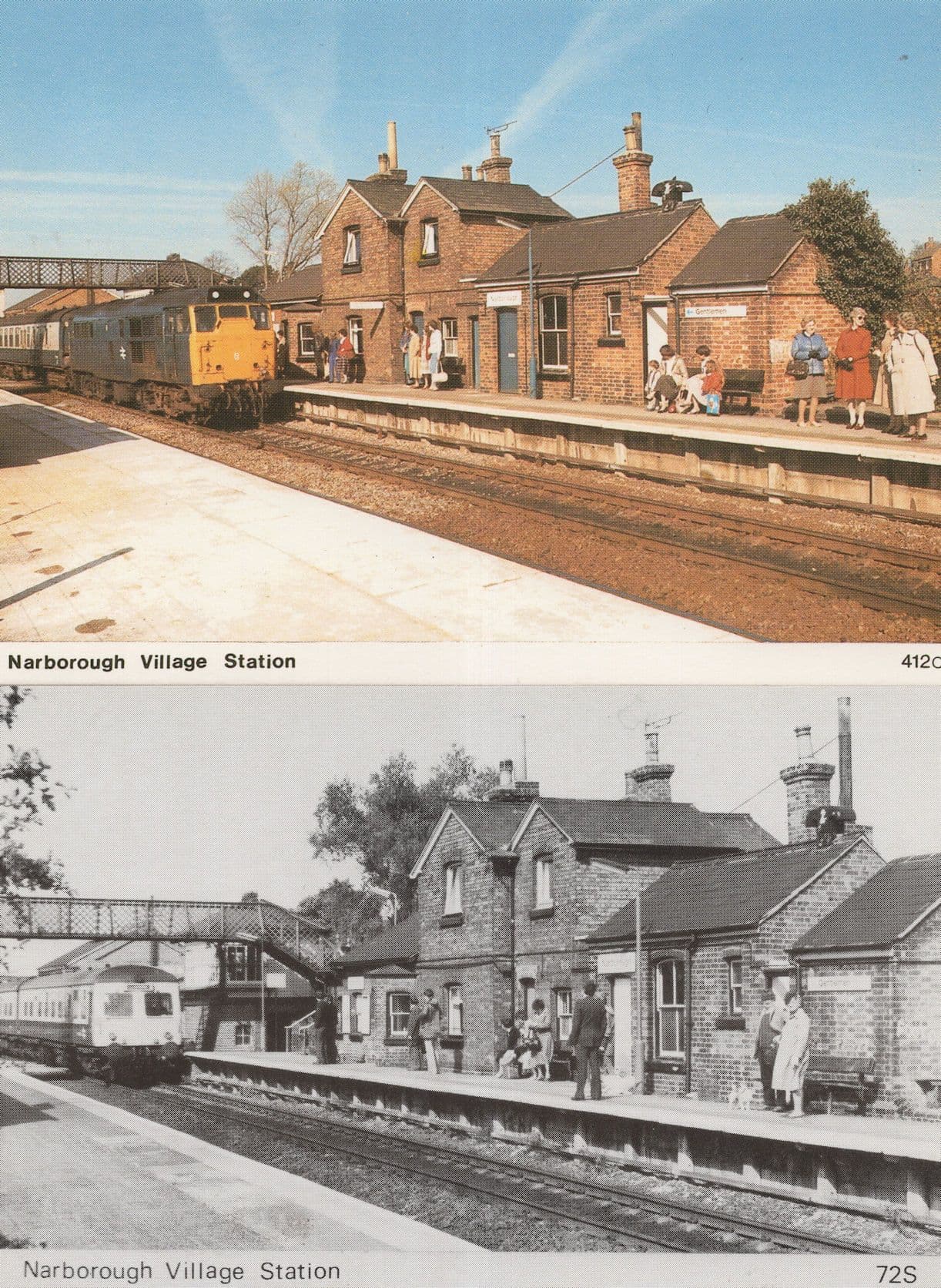 Narborough Village Train Railway Station Leicester 2x Postcard s