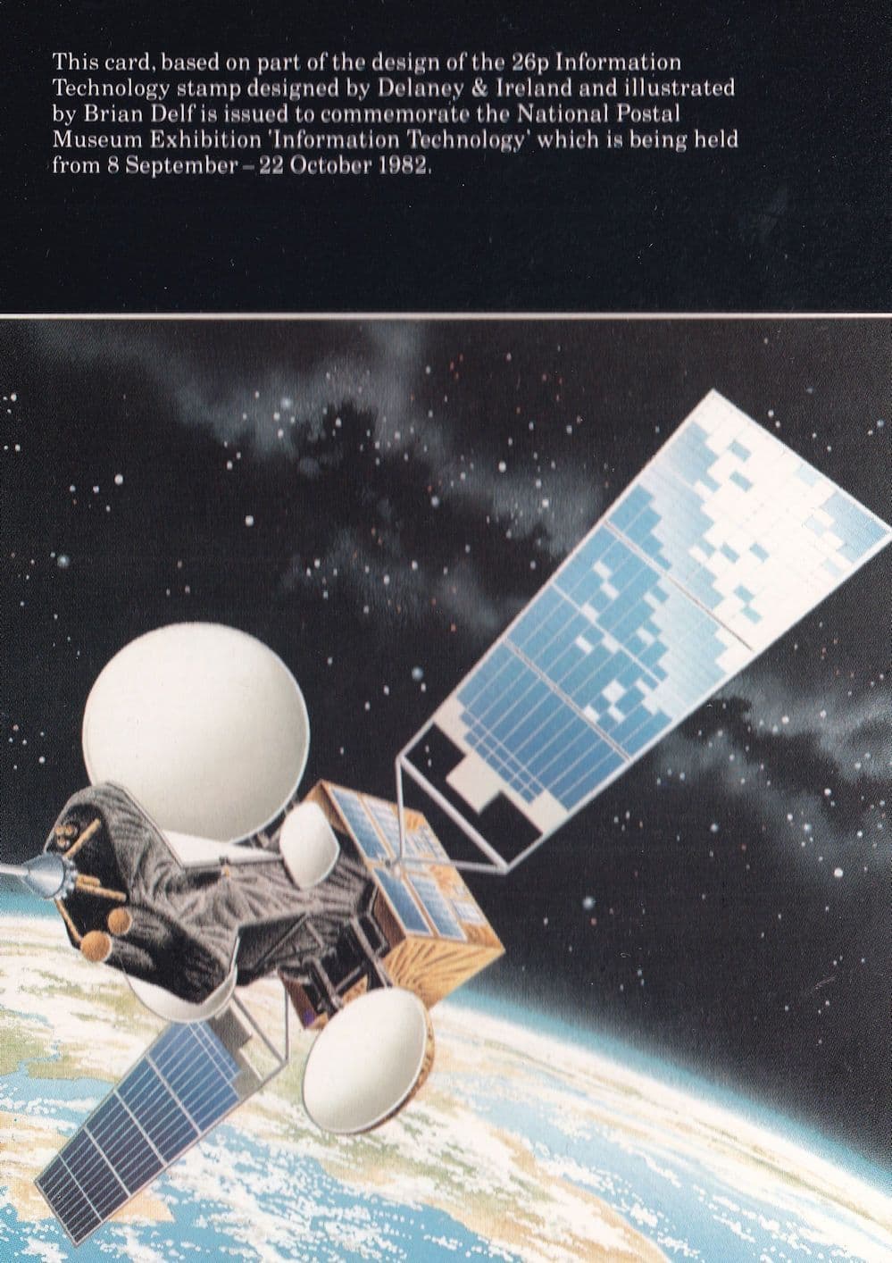 NASA Space Satellite 1982 Royal Mail Technology Postcard