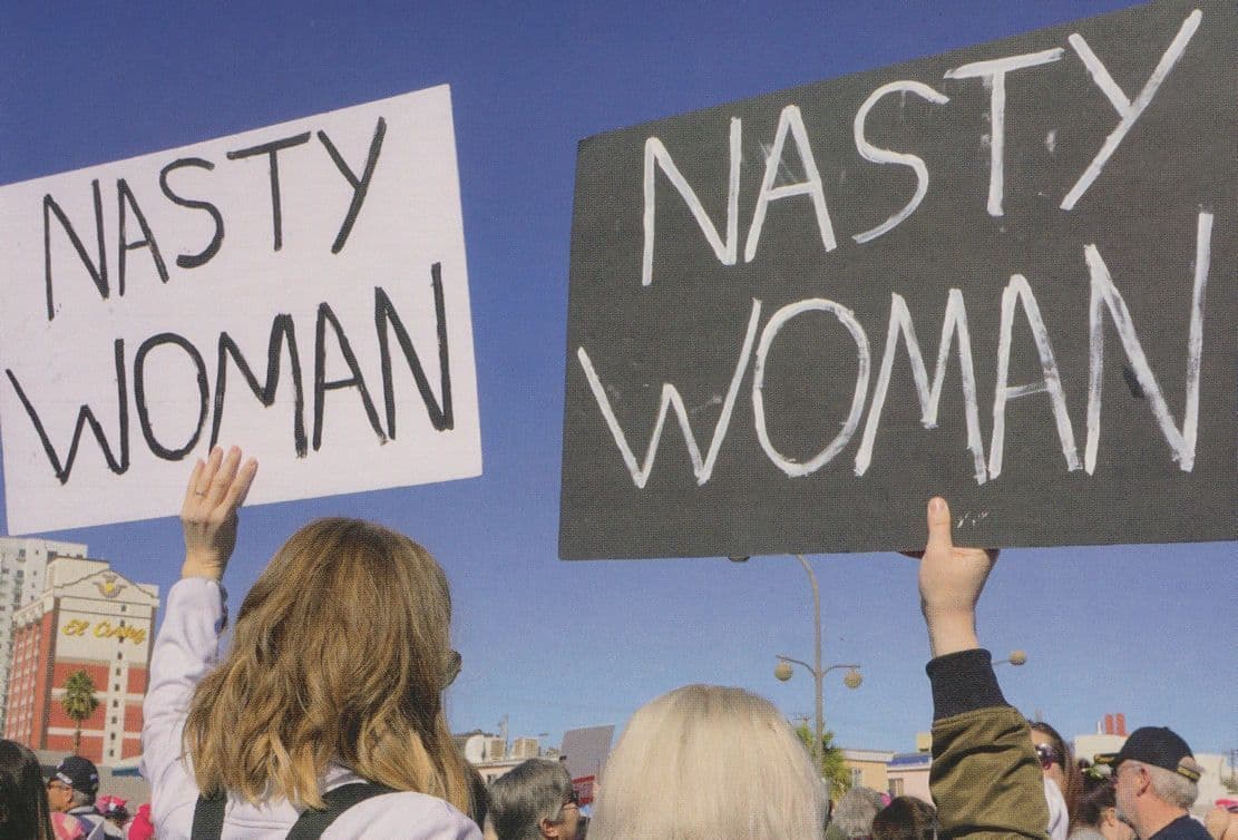 Nasty Woman Women American USA Rally March Protest Postcard