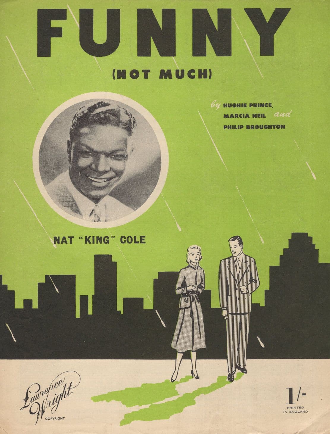 Nat King Cole Funny RARE 1962 UK 1st Edition Sheet Music