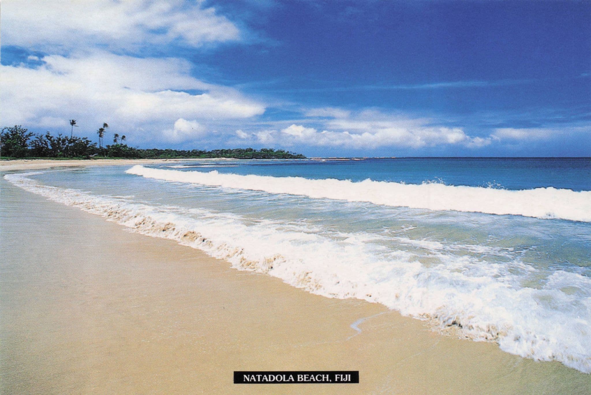 Natadola Beach New Zealand Amazing Skies Photo Postcard