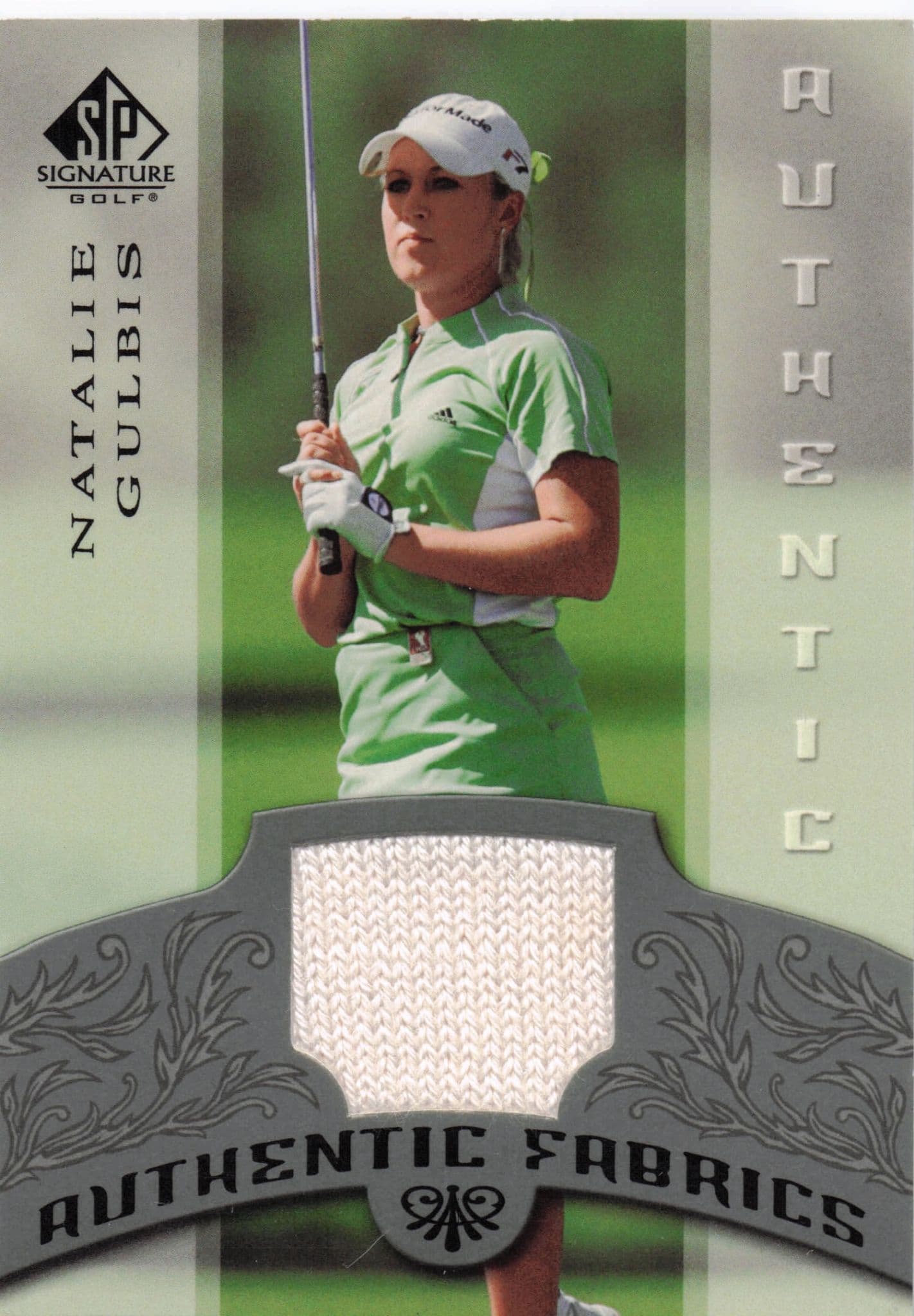 Natalie Gulbis Authentic Fabrics 2005 SP Golf Upper Deck Worn Shirt Card