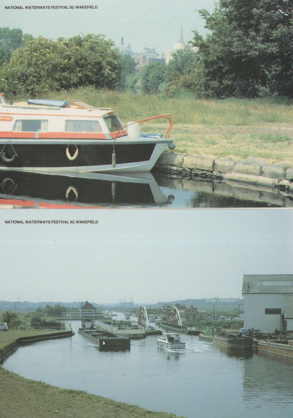 National Waterways Boat Festival Wakefield Yorkshire 2x Postcard s