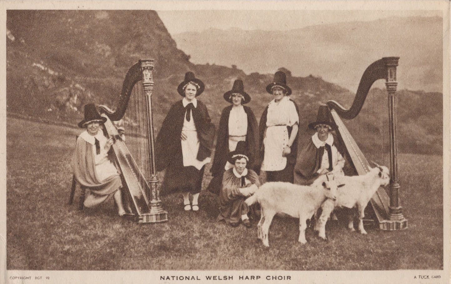 National Welsh Harp Choir Old Wales Postcard