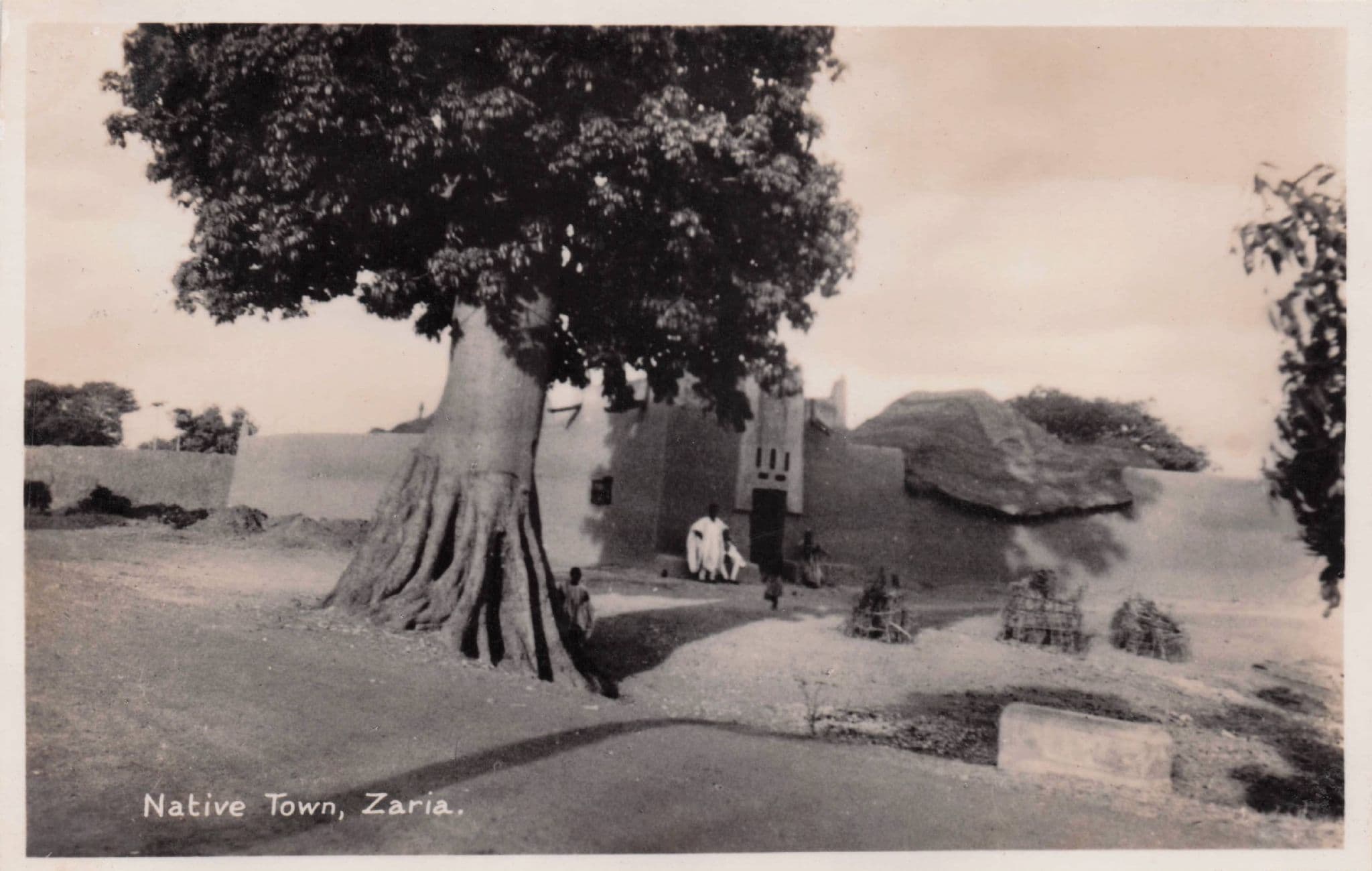 Native Town Zaria Nigeria Rare Old Lagos Bookshop RPC Postcard