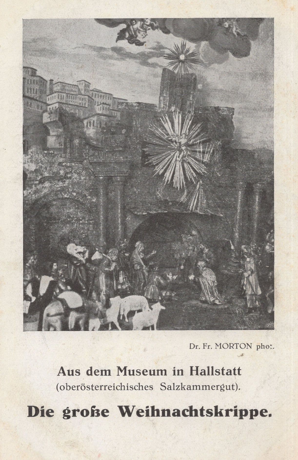 Nativity at Hallstatt Museum German Antique Postcard