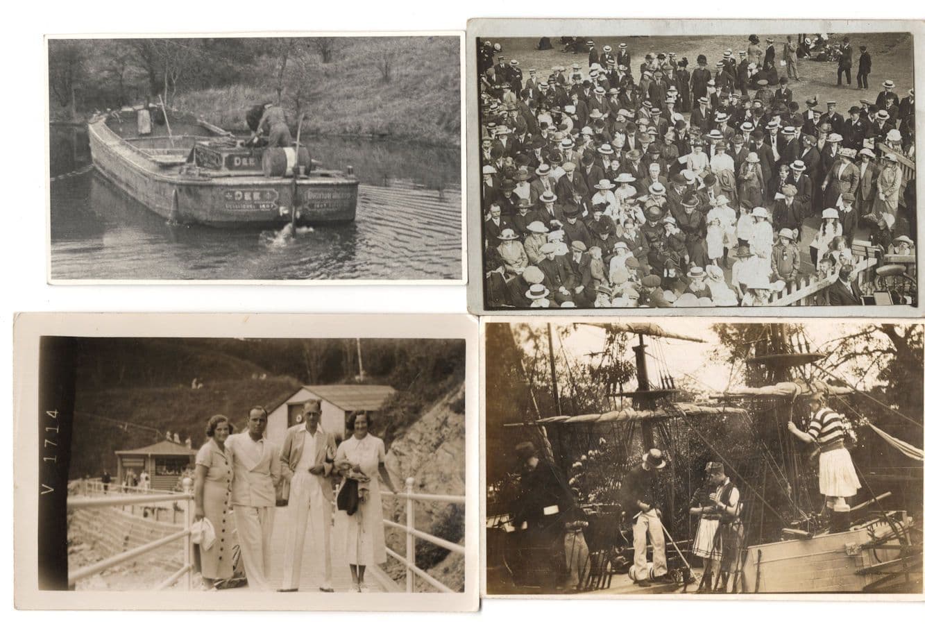 Nautical Boat Ship Deck 4x Unidentified Social History Postcard s