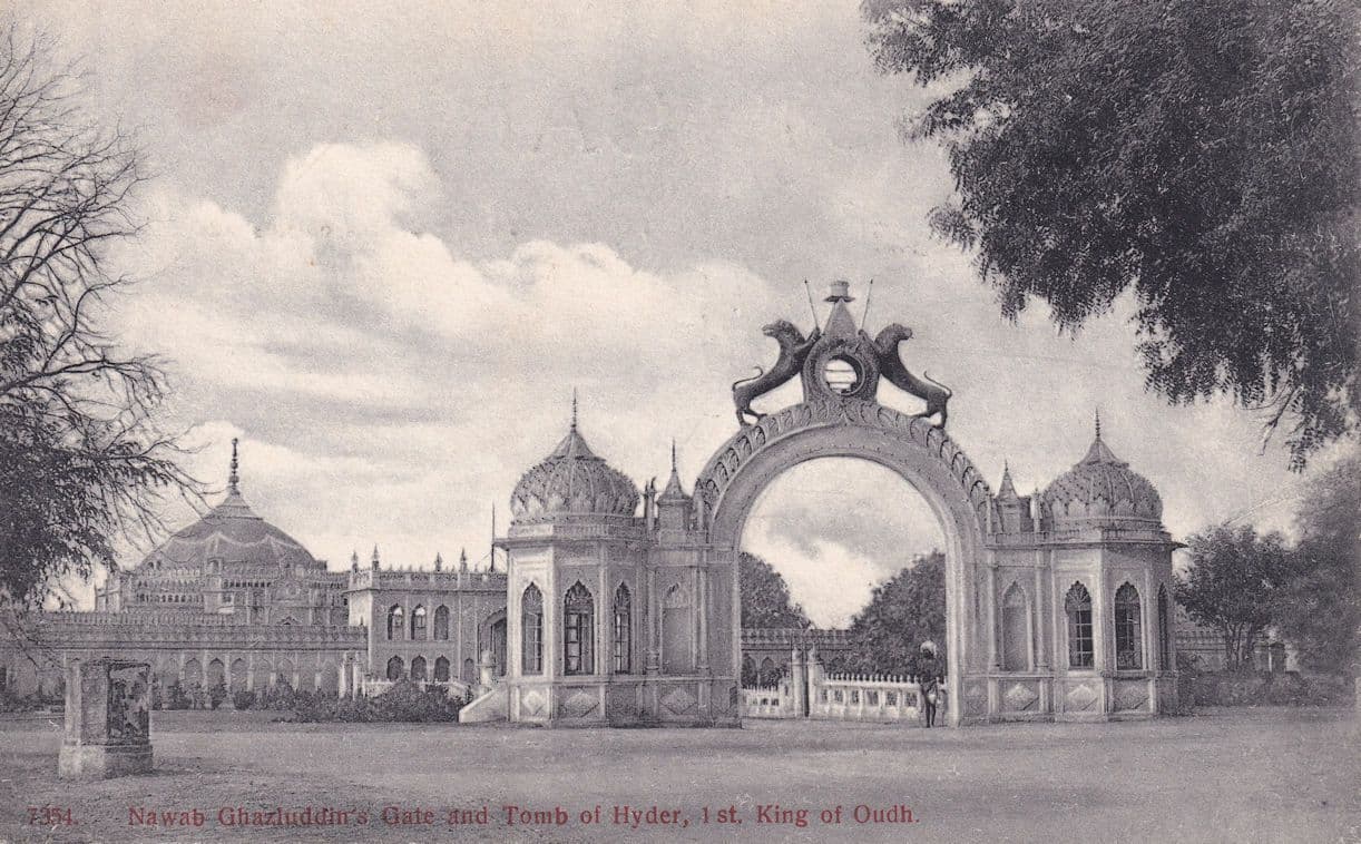 Nawab Ghazluddin's Gate Tomb Of Hyder Indian Old Postcard